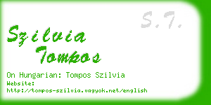 szilvia tompos business card